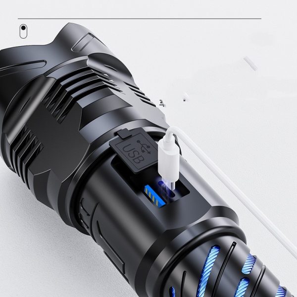 Aluminum Alloy Zoom Digital Display Flashlight - Image 2