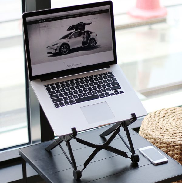 Folding portable lifting laptop computer stand