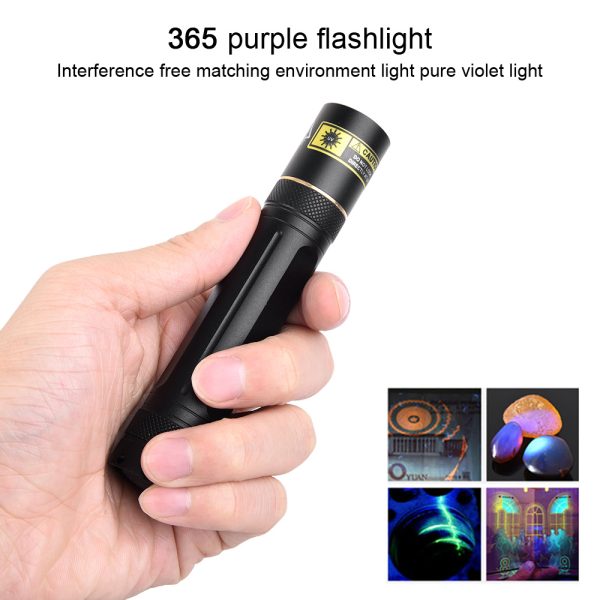 Y36 365nm 8006 365nm UV Fluorescent Agent Detection Woods Lamp Flashlight - Image 5