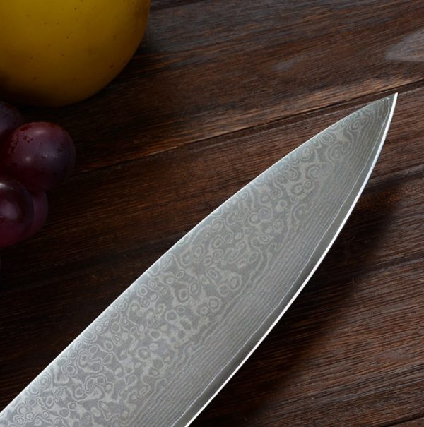 XINZUO 8 inch Chef Knives High Carbon Grade VG10 Japanese 73 layer Damascus Kitchen Knife Stainless Steel Gyuto Knife Rose Wood handle - Image 3