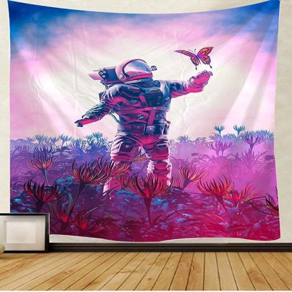 Printed Astronaut Multifunctional Tapestry Sitting Blanket Wall Hanging Beach Towel - Image 3