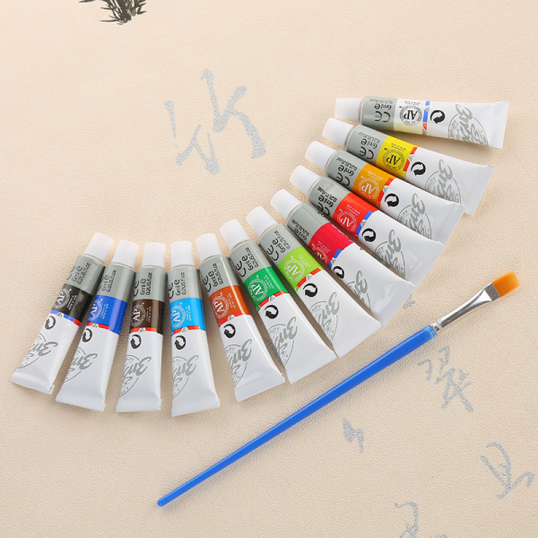 12 Colors 6Ml Gouache Paint Set Beginners DIY Art Supplies - Image 3