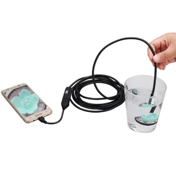 OWSOO 6 LED 7MM USB Endoscope Camera 5M Waterproof USB Wire Snake Tube Inspection Borescope For OTG Compatible Android Phones - Image 4