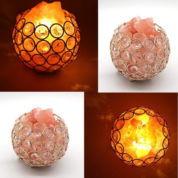 Crystal wrought iron ball salt lamp - Image 4