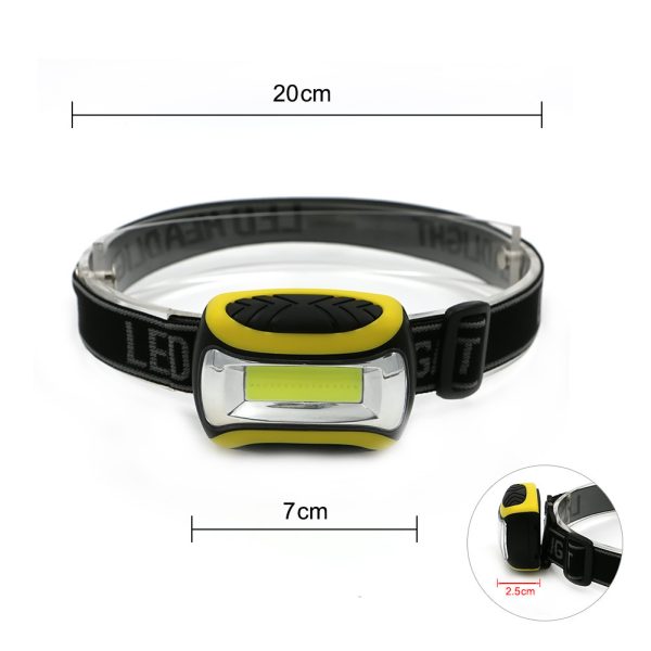 Three-speed Plastic Major Headlamp Outdoor Night Riding Mountaineering Lighting Work Light - Image 4