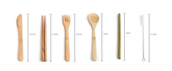 7-piece set of cutlery, spoon, straw and chopsticks - Image 2