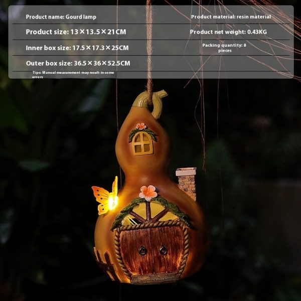 Gourd House Decoration Outdoor Courtyard Tree Pendant Solar Lamp - Image 6