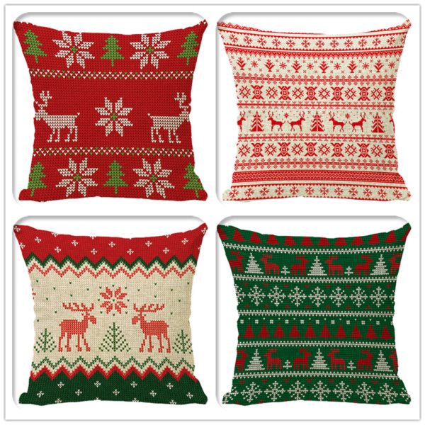 Christmas Fashion Minimalist Print Sofa Pillow Cover - Image 9