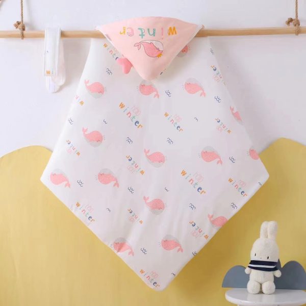 260g Thick Baby Hold Quilt Newborn Pack Cotton Small Quilt Wrap Towel - Image 2