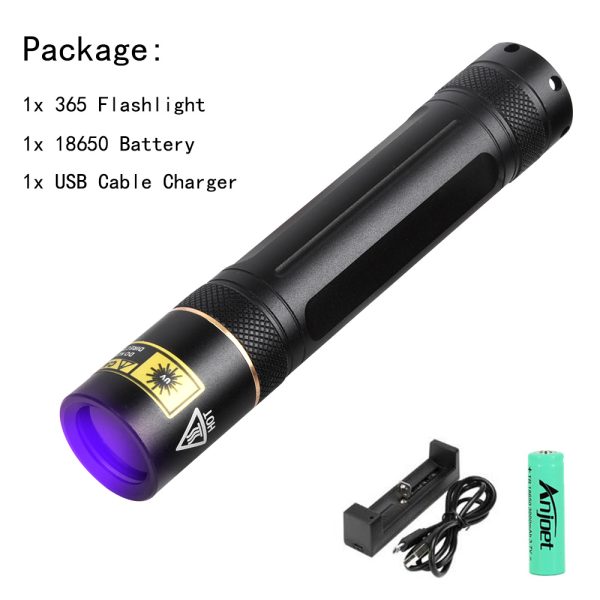 Y36 365nm 8006 365nm UV Fluorescent Agent Detection Woods Lamp Flashlight - Image 6