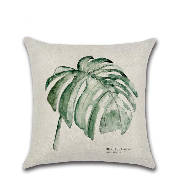 Plain and elegant flax leaf pillow - Image 2