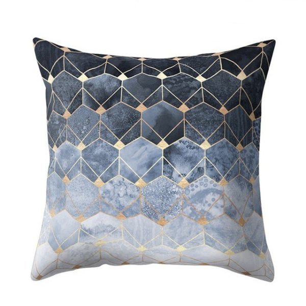 Geometric Polyester Fiber Pillow Cover - Image 7