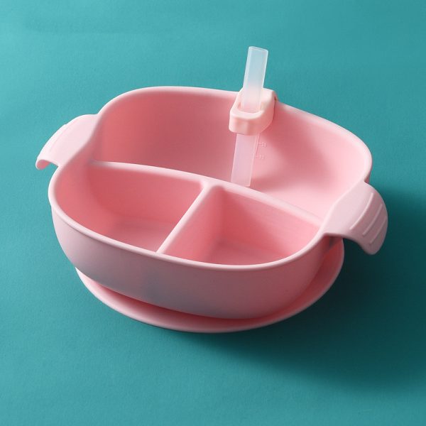 Large suction cup children's silicone plate