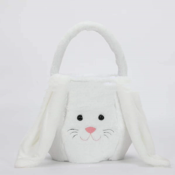 Long Eared Rabbit Easter Bag Basket Plush Gift