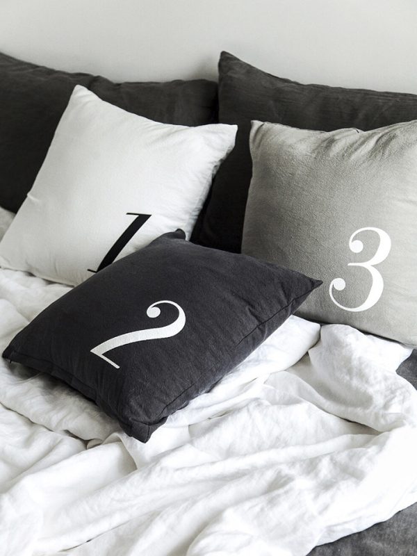 Kye Minimalist Numeric Throw Pillow Cover