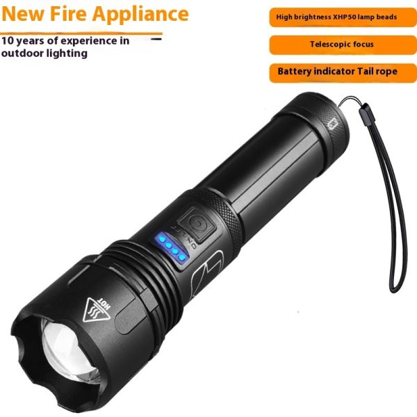 New Rechargeable Strong Light Focusing Flashlight Outdoor Dedicated - Image 2