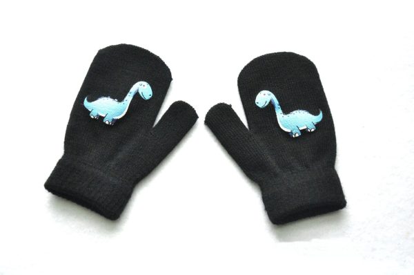 Children's Cartoon Warm And Velvet Thick Knitted Gloves - Image 4