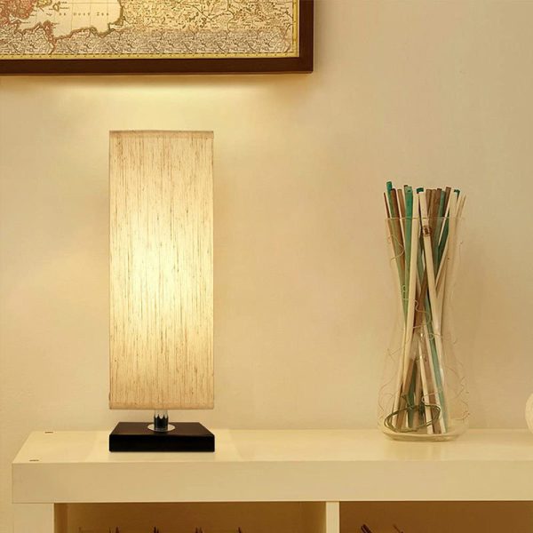 Modern Simple Square Small Cloth Cover Table Lamp - Image 2