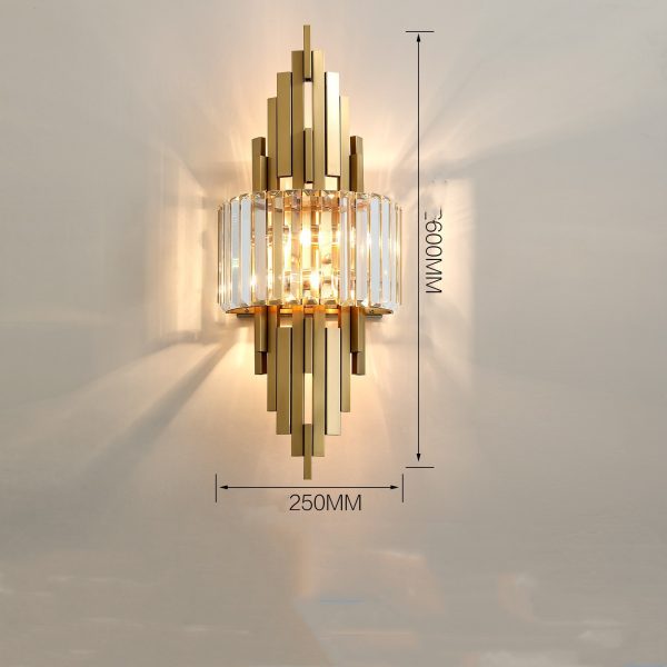 New Post-modern Light Luxury Crystal Wall Lamp - Image 5