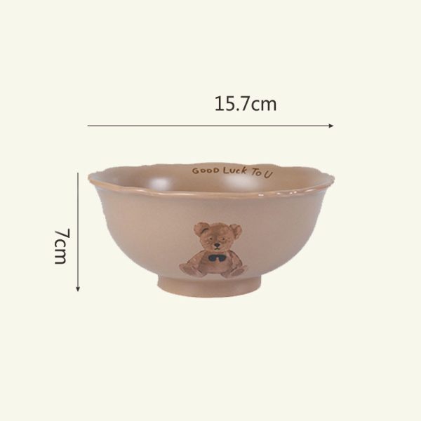 Ins Bear Ceramic Tableware Set - Image 5