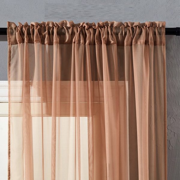 Modern And Simple Pure Color Cotton And Linen Window Screen - Image 9