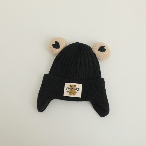 Children's Knitted Warm Bear Woolen Cap Outdoor - Image 5