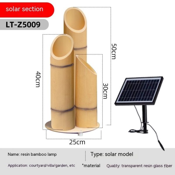 Solar outdoor waterproof simulation bamboo lamp garden - Image 6