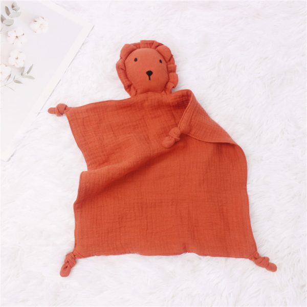 INS Wind Baby Cotton Gauze Comfort Towel Muslin Baby Sleeping Doll Lion Saliva Towel - Image 7