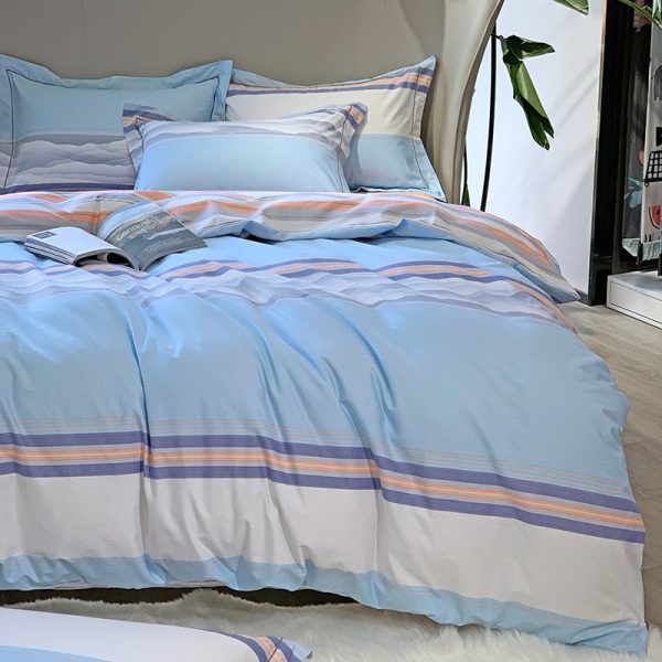 Nordic High-end 4-piece Cotton Bed Linen Quilt Cover - Image 9