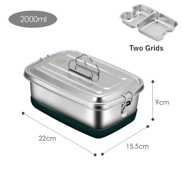 304 Stainless Steel Sealed Overflow-proof Double-layer Convenient Lunch Box - Image 9