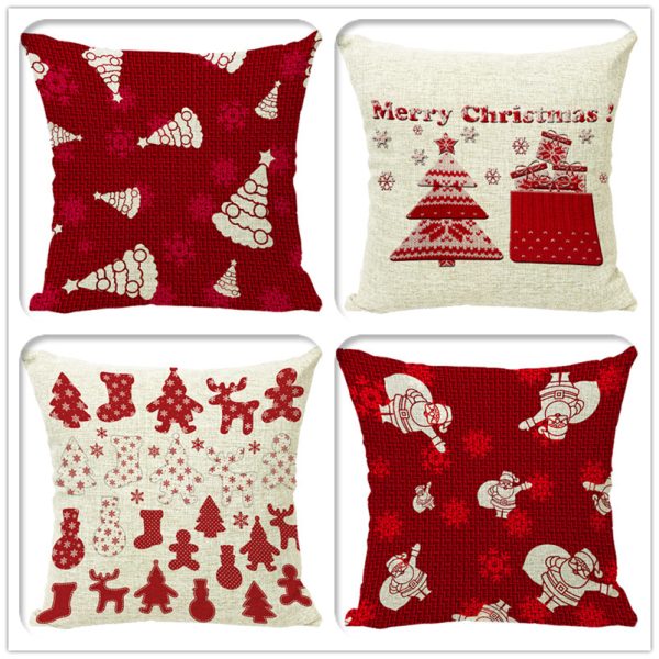 Christmas Fashion Minimalist Print Sofa Pillow Cover - Image 3