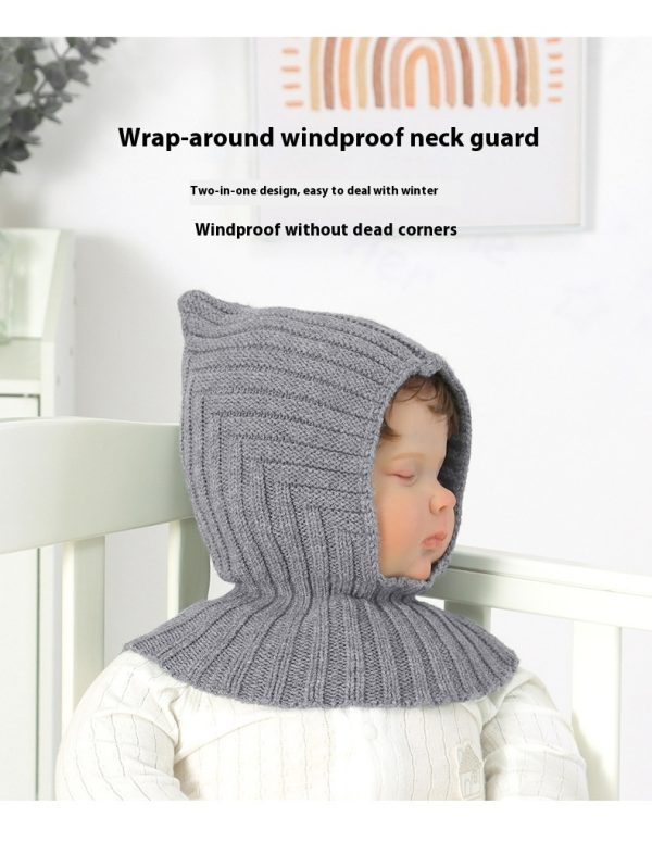 Baby And Infant Hat Scarf All-in-one Warm Keeping Sleeve Cap - Image 8