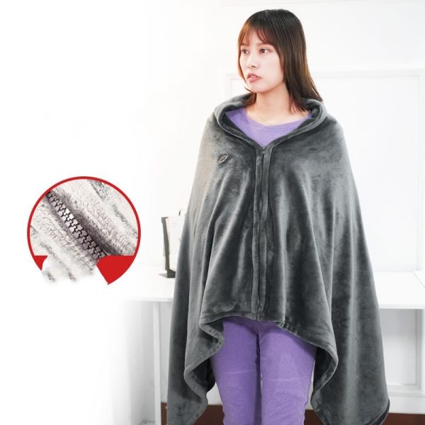 Plush Heating Blanket Office Nap Blanket Heating Shawl - Image 4