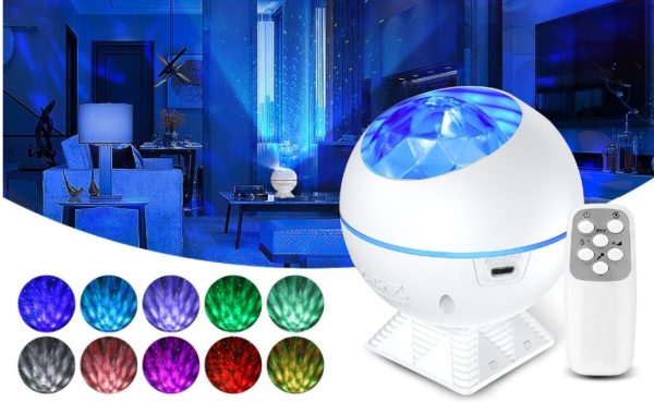 Voice Control Spherical LED Vehicle Watermark Starry Sky Projection Lamp Galaxy Projector - Image 2