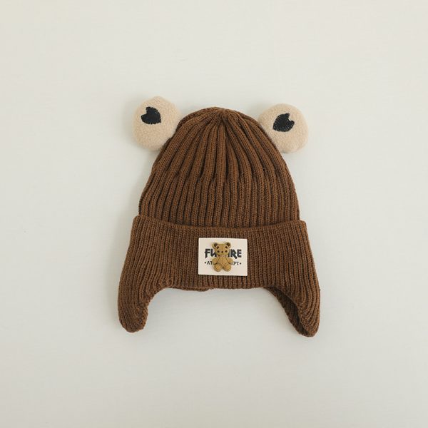 Children's Knitted Warm Bear Woolen Cap Outdoor - Image 3