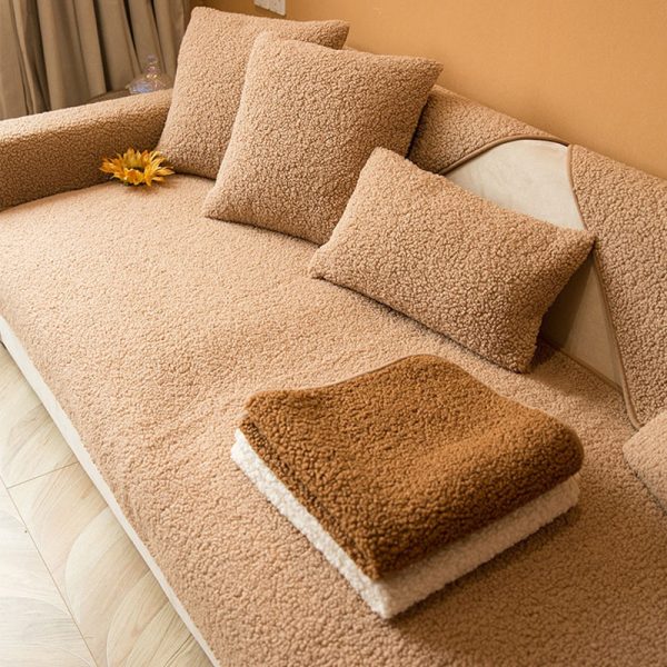 All-season Thickened Fabric Plush Sofa Cover