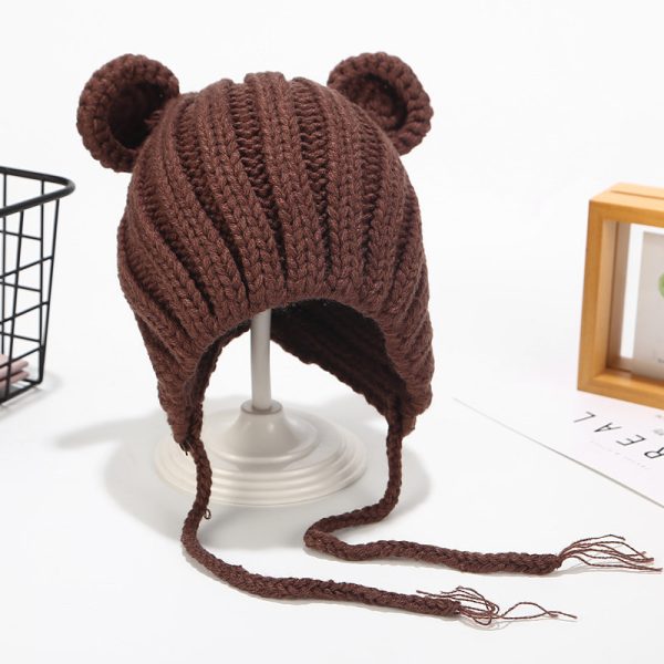 Ear Protection Knitted Baby Woolen Cute Hat - Image 5