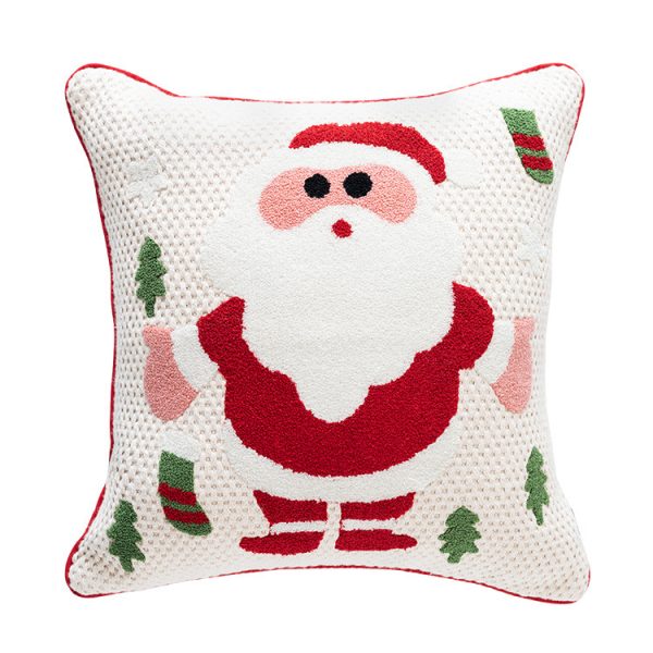 Christmas Embroidered Cotton Pillowcase - Image 2