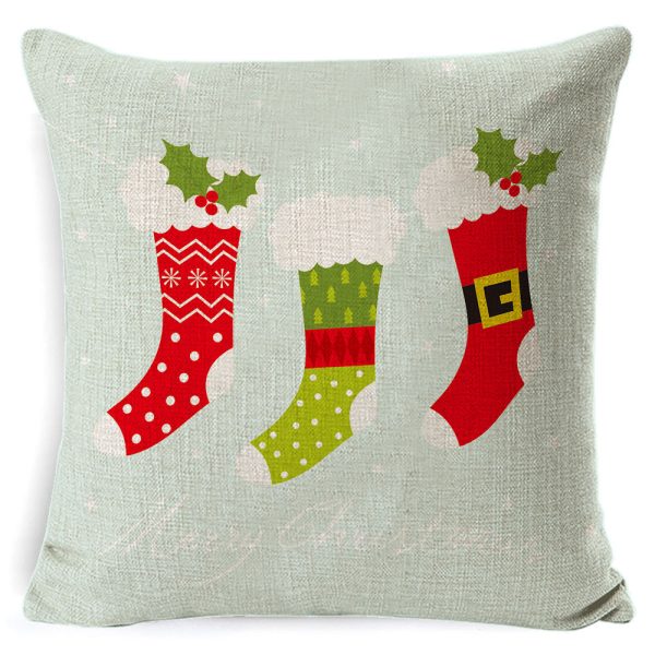 Christmas Pillow Cover Amazon New Linen Super Soft And Short Plush Cushion Seat Cushion - Image 3