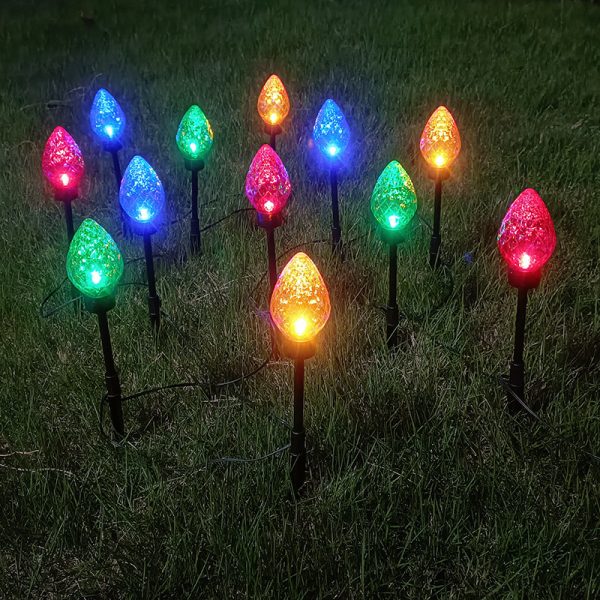 Christmas Lawn Garden Decorative Ground Lamp Strawberry Light - Image 2