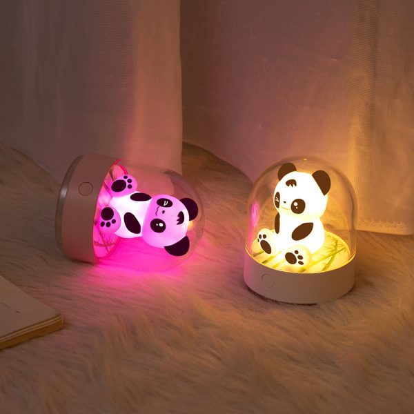 3d Creative Panda Car Bedside Night Light Usb Charging Led Table Lamp