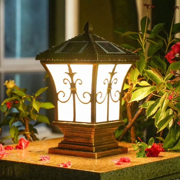 Solar Column Headlights Garden Wall Lights - Image 4