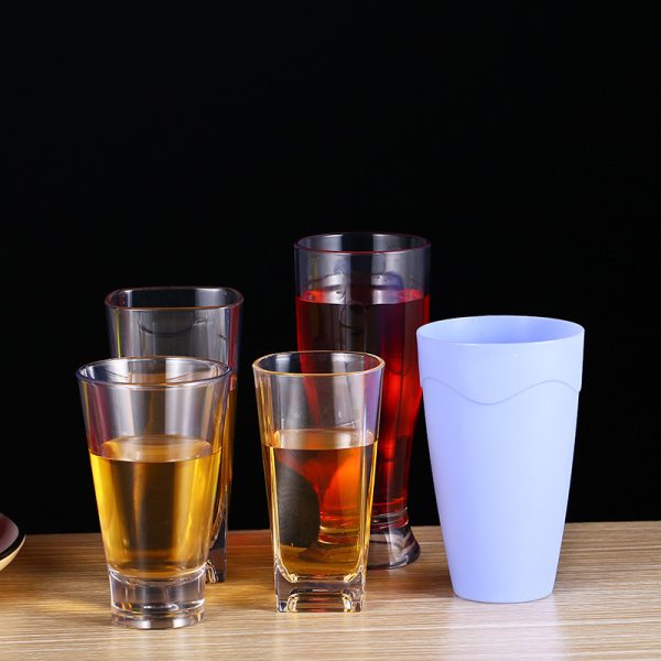 Plastic Clear Teacup Drink Kettle Cup Acrylic Restaurant Commercial Juice Cup Water Wine Glass Fashion - Image 2