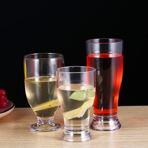 Plastic Clear Teacup Drink Kettle Cup Acrylic Restaurant Commercial Juice Cup Water Wine Glass Fashion - Image 3