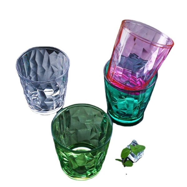 Acrylic color water cup bar ktv drink cup PC plastic cold water jug cup tray set gift household - Image 5