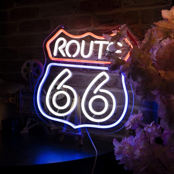 66 Highway Neon LED Creative Glow - Image 2