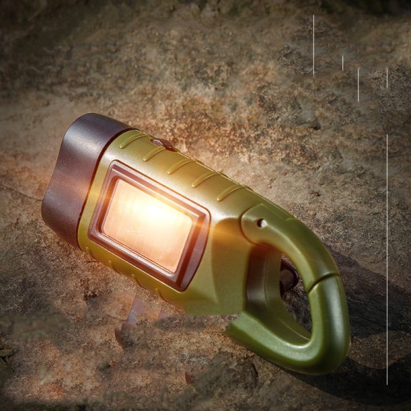 Outdoor Hand-cranked Power Generation Led Flashlight Strong Light Solar USB Charging - Image 2