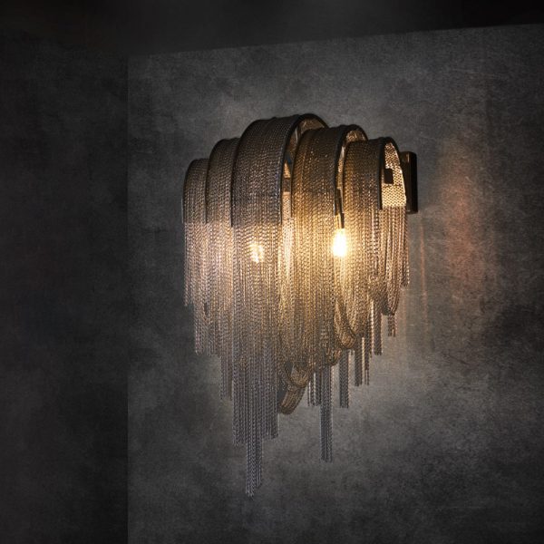 Italian Net Red Aluminum Chain Tassel Wall Lamp