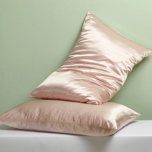 22m Pillowcase Solid Color 100 Silk Pillow Towel Can Be Embroidered - Image 4