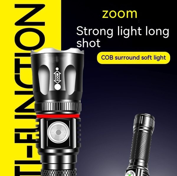 Outdoor Camping Telescopic Multifunctional T6 Strong Light Flashlight - Image 2